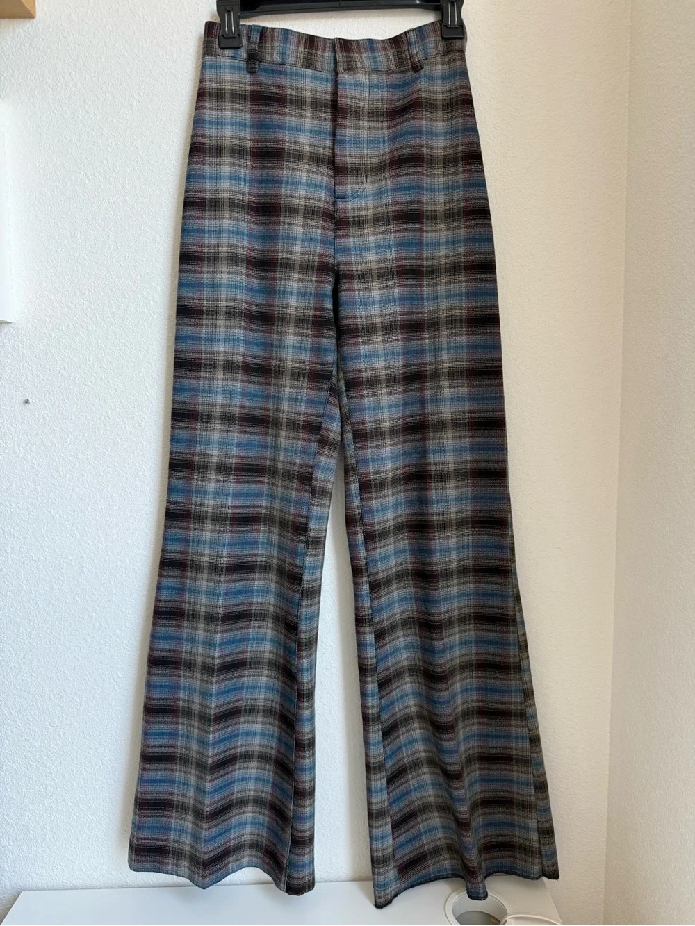Free People High-Waist Structured Plaid Wide-Leg Trousers  for Fall/Winter